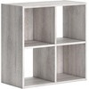 image:imageSignature Design by Ashley 4 Cube Storage Organizer White BookshelfWhitewash