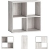image:imageSignature Design by Ashley 4 Cube Storage Organizer White BookshelfWhitewash