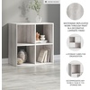 image:imageSignature Design by Ashley 4 Cube Storage Organizer White BookshelfWhitewash
