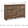 image:imageSignature Design by Ashley 6 Drawer Rustic Brown Dresser for Bedroom