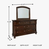 image:imageSignature Design by Ashley 6Drawer Black Dresser with Mirror for BedroomDark Brown