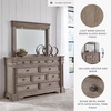 image:imageSignature Design by Ashley 6Drawer Black Dresser with Mirror for BedroomLight Grayish Brown
