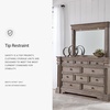 image:imageSignature Design by Ashley 6Drawer Black Dresser with Mirror for BedroomLight Grayish Brown