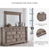 image:imageSignature Design by Ashley 6Drawer Black Dresser with Mirror for BedroomLight Grayish Brown