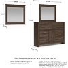 image:imageSignature Design by Ashley 6Drawer Black Dresser with Mirror for BedroomNatural Brown