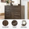 image:imageSignature Design by Ashley 6Drawer Black Dresser with Mirror for BedroomNatural Brown