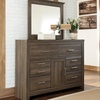 image:imageSignature Design by Ashley 6Drawer Black Dresser with Mirror for BedroomNatural Brown