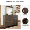 image:imageSignature Design by Ashley 6Drawer Black Dresser with Mirror for BedroomNatural Brown
