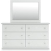 image:imageSignature Design by Ashley 6Drawer Black Dresser with Mirror for BedroomWhite