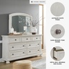 image:imageSignature Design by Ashley 6Drawer Black Dresser with Mirror for BedroomWhitewash