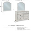 image:imageSignature Design by Ashley 6Drawer Black Dresser with Mirror for BedroomWhitewash