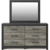 image:imageSignature Design by Ashley 6Drawer Dresser with Mirror Black and GrayBlack  Gray