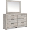 image:imageSignature Design by Ashley 6Drawer Dresser with Mirror Black and GrayLight Gray