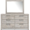 image:imageSignature Design by Ashley 6Drawer Dresser with Mirror Black and GrayLight Gray