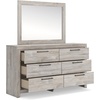 image:imageSignature Design by Ashley 6Drawer Dresser with Mirror Black and GrayLight Gray