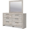 image:imageSignature Design by Ashley 6Drawer Dresser with Mirror Black and GrayLight Gray