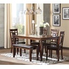 image:imageSignature Design by Ashley 6Piece Dining Table Set with Bench Dark BrownBrown