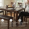 image:imageSignature Design by Ashley 6Piece Dining Table Set with Bench Dark BrownBrown