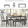 image:imageSignature Design by Ashley 6Piece Dining Table Set with Bench Dark BrownGrey