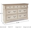 image:imageSignature Design by Ashley 7 Drawer Dresser for Bedroom TwoTone WhiteCream
