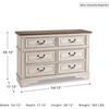 image:imageSignature Design by Ashley 7 Drawer Dresser for Bedroom TwoTone WhiteCream