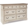 image:imageSignature Design by Ashley 7 Drawer Dresser for Bedroom TwoTone WhiteCream