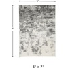 image:imageSignature Design by Ashley Abstract High Pile Area Rug 5x7 Cream Gray53 x 73 Rectangular