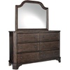 image:imageSignature Design by Ashley Adinton Traditional 44 x 36 Bedroom Mirror with Cutaway Shape Brown