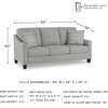 image:imageSignature Design by Ashley Adlai Modern Sofa Sleeper with Removable Seat Cushions and BiFold Memory Foam Mattress Queen Light GraySleeper