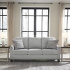 image:imageSignature Design by Ashley Adlai Modern Sofa Sleeper with Removable Seat Cushions and BiFold Memory Foam Mattress Queen Light GraySleeper