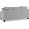 image:imageSignature Design by Ashley Adlai Modern Sofa Sleeper with Removable Seat Cushions and BiFold Memory Foam Mattress Queen Light GraySleeper