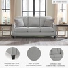 image:imageSignature Design by Ashley Adlai Modern Sofa Sleeper with Removable Seat Cushions and BiFold Memory Foam Mattress Queen Light GraySleeper