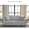 image:imageSignature Design by Ashley Adlai Modern Sofa Sleeper with Removable Seat Cushions and BiFold Memory Foam Mattress Queen Light GraySleeper