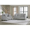 image:imageSignature Design by Ashley Adlai Modern Sofa Sleeper with Removable Seat Cushions and BiFold Memory Foam Mattress Queen Light GraySleeper