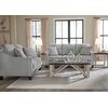 image:imageSignature Design by Ashley Adlai Modern Sofa Sleeper with Removable Seat Cushions and BiFold Memory Foam Mattress Queen Light GraySofa
