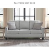 image:imageSignature Design by Ashley Adlai Modern Sofa Sleeper with Removable Seat Cushions and BiFold Memory Foam Mattress Queen Light GraySofa