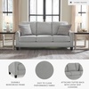 image:imageSignature Design by Ashley Adlai Modern Sofa Sleeper with Removable Seat Cushions and BiFold Memory Foam Mattress Queen Light GraySofa
