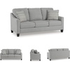 image:imageSignature Design by Ashley Adlai Modern Sofa Sleeper with Removable Seat Cushions and BiFold Memory Foam Mattress Queen Light GraySofa