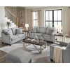 image:imageSignature Design by Ashley Adlai Modern Sofa Sleeper with Removable Seat Cushions and BiFold Memory Foam Mattress Queen Light GraySofa
