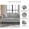 image:imageSignature Design by Ashley Adlai Modern Sofa Sleeper with Removable Seat Cushions and BiFold Memory Foam Mattress Queen Light GraySofa
