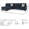 image:imageSignature Design by Ashley Aviemore 85in Queen Sleeper Sofa StoneInk