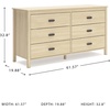 image:imageSignature Design by Ashley Battelle 6 Drawer Bedroom Dresser Light OakBeige