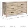 image:imageSignature Design by Ashley Battelle 6 Drawer Bedroom Dresser Light OakNatural