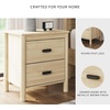 image:imageSignature Design by Ashley Bedside Table Nightstand Scalloped 2 DrawersBeige