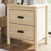 image:imageSignature Design by Ashley Bedside Table Nightstand Scalloped 2 DrawersBeige