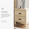 image:imageSignature Design by Ashley Bedside Table Nightstand Scalloped 2 DrawersBeige