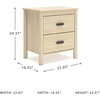 image:imageSignature Design by Ashley Bedside Table Nightstand Scalloped 2 DrawersBeige