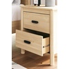image:imageSignature Design by Ashley Bedside Table Nightstand Scalloped 2 DrawersBeige