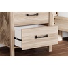 image:imageSignature Design by Ashley Bedside Table Nightstand Scalloped 2 DrawersNatural