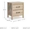 image:imageSignature Design by Ashley Bedside Table Nightstand Scalloped 2 DrawersNatural